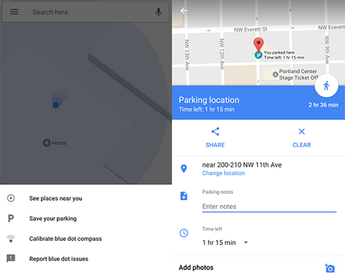 Google Haritalar ile Park Yeri Kaydetme