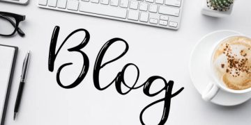 Blogging,blog concepts ideas with white worktable